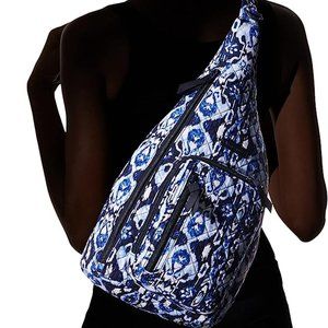 Vera Bradley * Women's Cotton Sling Backpack Bookbag * NWT *IKAT ISLAND